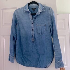 J. Crew Denim Pullover Shirt